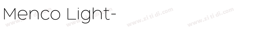 Menco Light字体转换